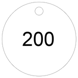 Sequential Number Valve Tags