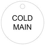 Cold Main Valve Tag