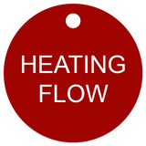 Heating Flow Valve Tag