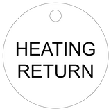 Heating Return Valve Tag