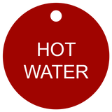 Hot Water Valve Tag