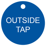 Outside tap Valve Tag