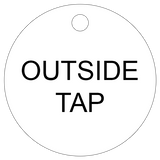 Outside tap Valve Tag